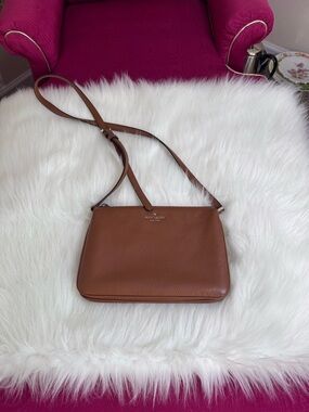 Kate Spade New York Pebbled Leather Crossbody Handbag Brown